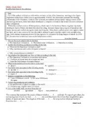 English worksheet: 3rd year test