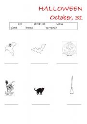 English worksheet: halloween