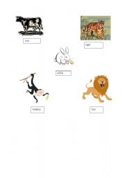 English worksheet: animals