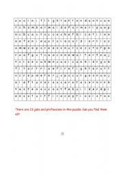 English worksheet: puzzle