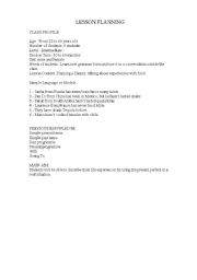English Worksheet: lesson plan strange food