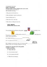 English Worksheet: worksheet