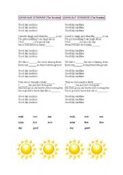 English Worksheet: Good Day Sunshine