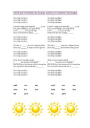 English Worksheet: Good Day Sunshine