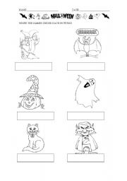 English Worksheet: halloween