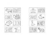 English Worksheet: Zoo Animals Domino