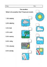 English Worksheet: The weather