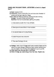English worksheet: James and Giant peach