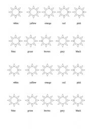 English Worksheet: colours