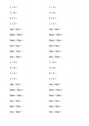 English worksheet: numbers