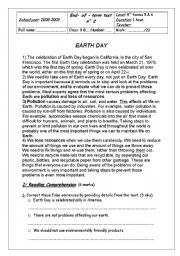 A good test about pollution designed for 9th form students