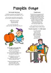 English Worksheet: Pumpkin Songs
