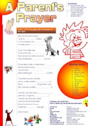 A Parents Prayer (Funny poem+Vocab Ex.)