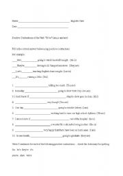 English worksheet: Positive Contractions