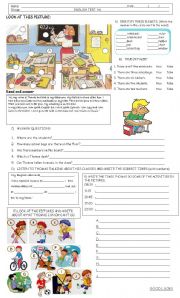 English Worksheet: TEST BEGINNERS