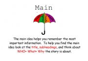 English Worksheet: Main Idea Poster