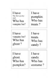 English Worksheet: Halloween Vocabulary Game