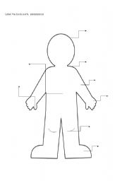 English worksheet: Label body part