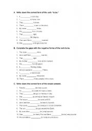 English worksheet: Basic practice on simple present tense