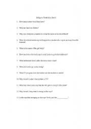 English worksheet: Bridge to Terabithia movie Questions