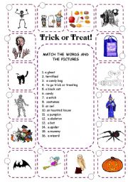 English Worksheet: halloween