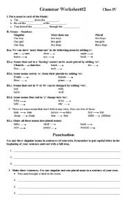 English Worksheet: Nouns