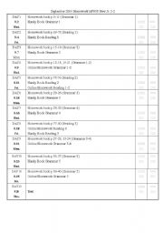 English worksheet: Homework sheet