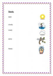 English Worksheet: Weather