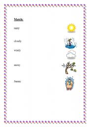 English worksheet: Weather