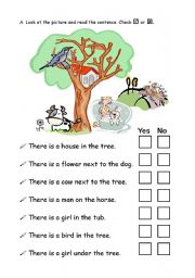 English Worksheet: There is practice