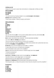 English Worksheet: Linkers