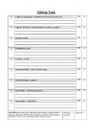 English worksheet: Editing assessment