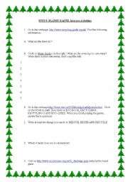 English worksheet: Planet Earth:recycling. Internet activity