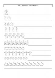 English Worksheet: Autumn in numbers