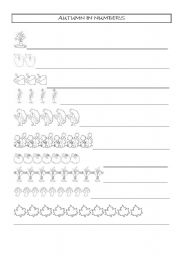 English worksheet: Autumn in numbers