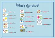 English worksheet: Whats the time? - A clock.
