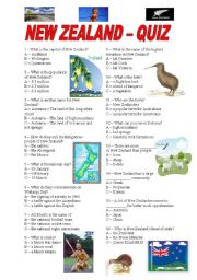 English Worksheet: New Zealand - quiz