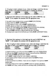 English Worksheet: WORD BUILDING PAIRWORK