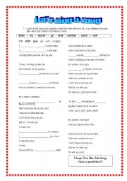 English worksheet: Lets sing a song