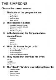 English Worksheet: The Simpsons for Halloween