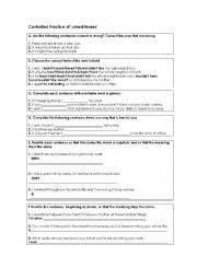 English worksheet: unreal tenses