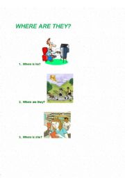 English worksheet: WHERE ARE THEY?