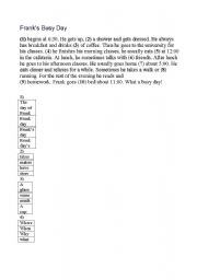 English Worksheet: FRANKS DAY