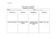 English worksheet: Daily Math Place Value Review