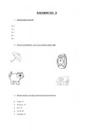 English Worksheet: Placement Test ( group B)