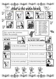 English Worksheet: What is the witch doing?