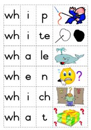 English Worksheet: Consonant diagraph - wh- Game