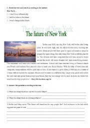 English Worksheet: the future of New York