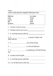 English worksheet: Birthday Party!