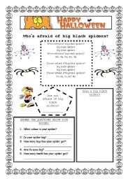 English Worksheet: HALLOWEEN SONGS FOR JUNIOR CLASSES